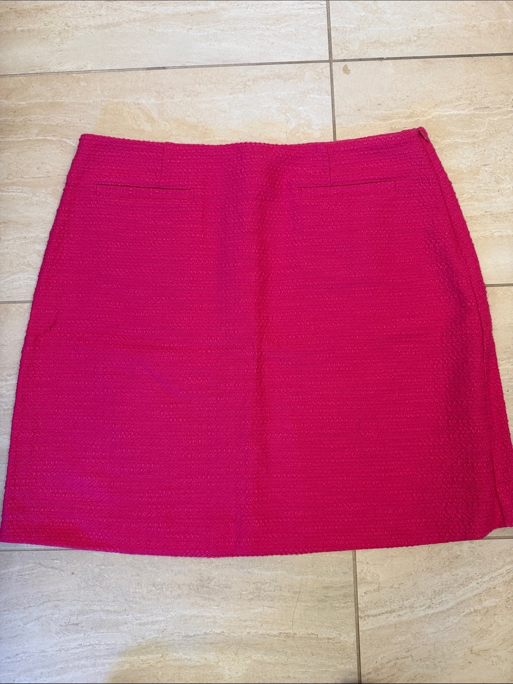 CAbi Hot Pink Textured A-Line Mini Skirt